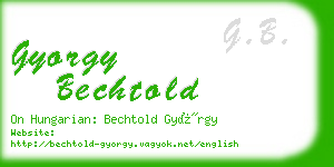 gyorgy bechtold business card